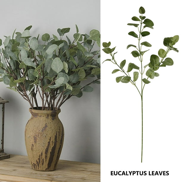 7-Branches Artificial Fake Plastic Silk Eucalyptus Plant Flowers Home Decor*